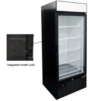 Freezer Merchandiser with Integrated Health Lock Timer